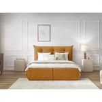 Lit coffre CLOTHILDE orange 160x200  BOBOCHIC