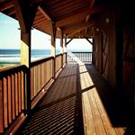 Plancher et garde corps en bois