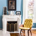 Cheminée en marbre du salon