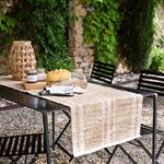 Chemin de table en paille et coton - naturel 50x150cmSONA