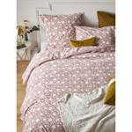 'Housse de couette en coton lavé Flower Folk'' fleuri terracotta'''