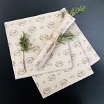 Lot de 20 serviettes en papier motif amande 33x33cm - beige alpillesAMANDE