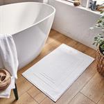 Tapis de bain en coton - blanc optique 50x80cmAZUR