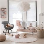 Fauteuil à bascule en tissu - gris clairEMILIA