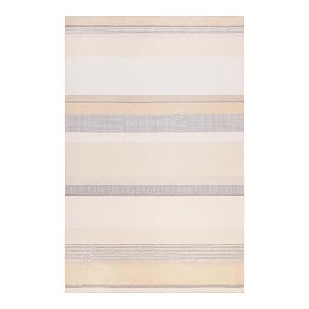 Tapis rayé design en polyester sable 80x150