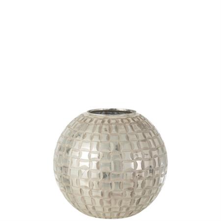 Photophore verre gris H27cm