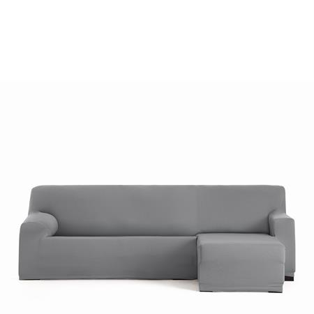 Housse de canapé  en L droite b/c gris 250  310 cm