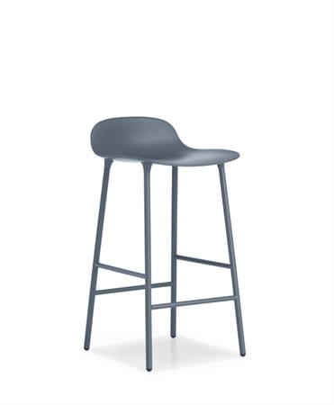 Tabouret de bar en acier et pp bleu 65 cm