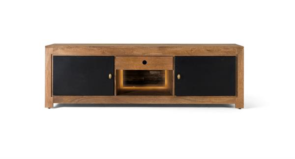 Meuble TV en bois manguier et métal