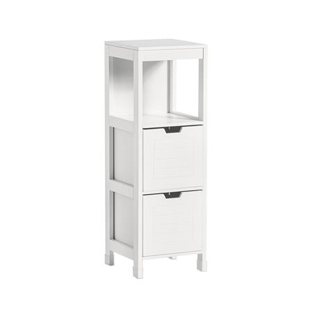 Meuble demi-colonne effet bois blanc