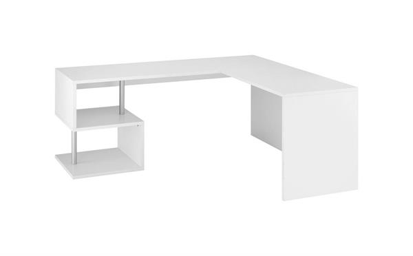 Bureau effet bois blanc 160x60 cm