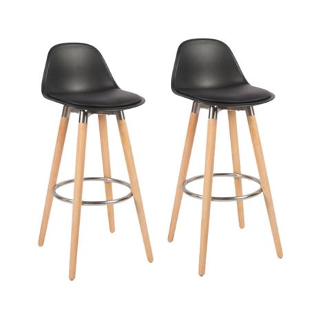 Tabourets de bar lot de 2  pieds en bois de hêtre 39