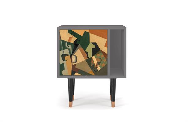 Table de chevet multicolore 1 porte L 58 cm