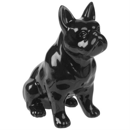 Statuette chien en dolomite noire H15 MARCEL