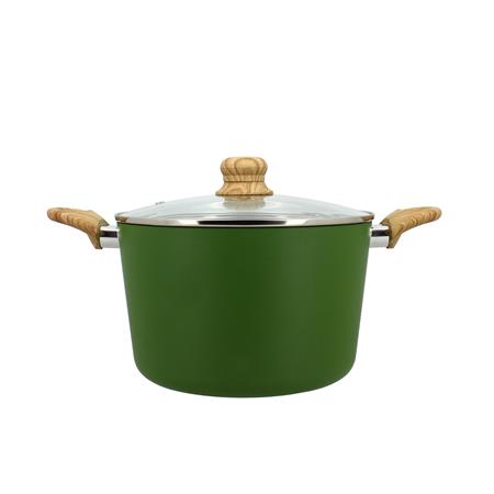 Faitout en aluminium 24cm vert - compatible induction