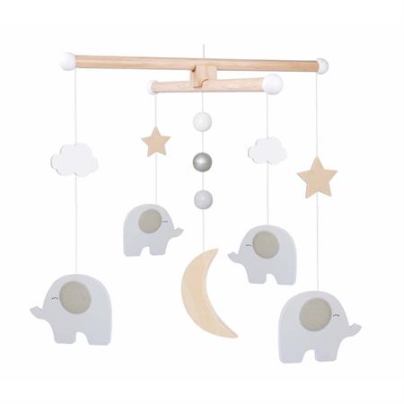 Mobile éléphants gris
