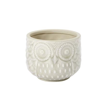Cache-pot décoratif en céramique blanc H8