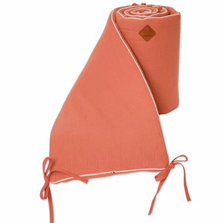 Tour de lit universel en gaze de coton Terracotta