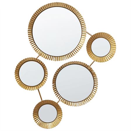 Miroir en métal doré 55x36