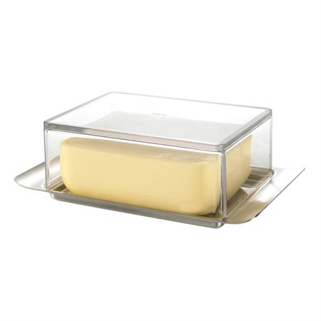 Beurrier  250 g en acier inoxydable argent