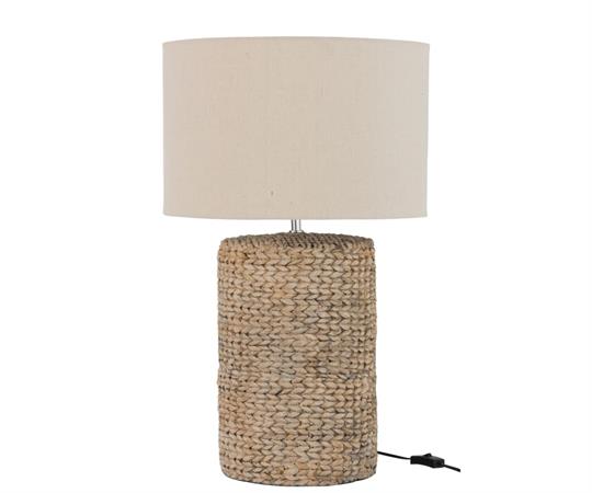Lampe design avec pied tressé blanc
