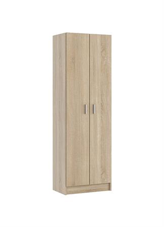 Armoire polyvalente à 2 portes effet bois beige 59x37 cm