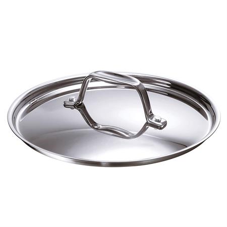Couvercle    14 cm en inox argent