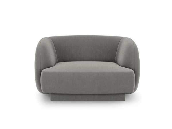 Fauteuils en tissu velours gris clair