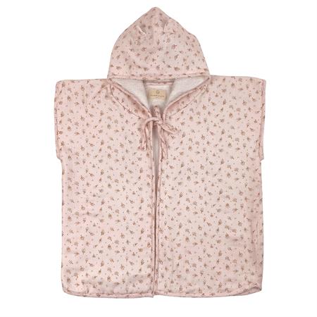 Peignoir en gaze de coton biologique à motifs rose