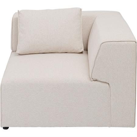 Angle droite pour canapé modulable en tissu crème