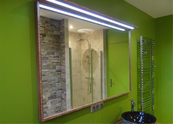 Image Grand miroir sur un fond vert Un Amour de Maison