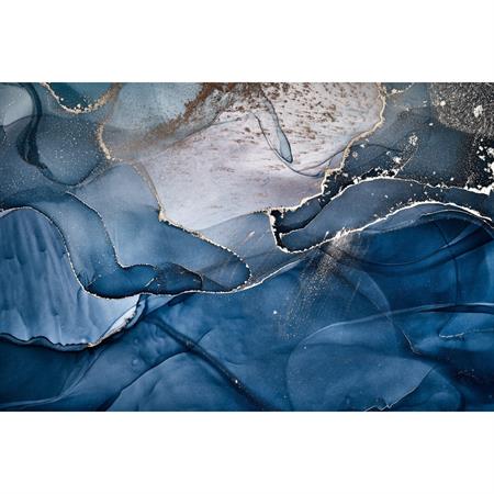 Tableau sur toile marbre indigo 30x45