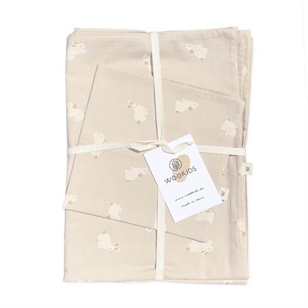 Housse lapins beige 100x140/40x40