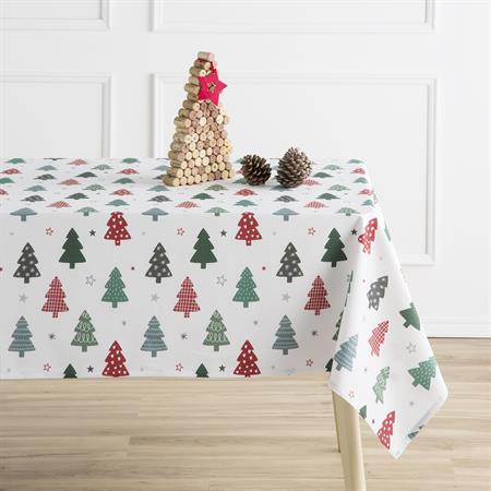 Nappe multicolore imprimée anti-taches coton 140x300 cm