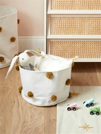 Panier coton pompons