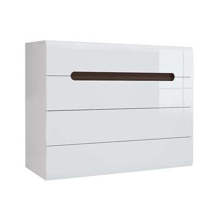 Commode 4 tiroirs stratifiés blanc