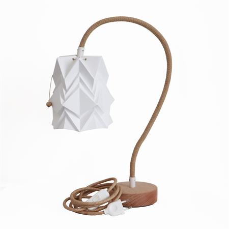 Lampe de Table avec pied flexible et petit abat-jour en papier