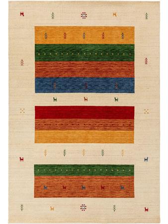 Tapis de laine multicouleur/beige 120x170