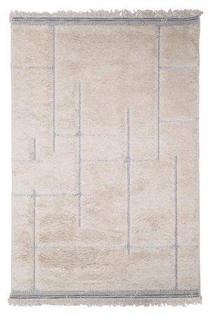 Tapis déco Bohême chic gris et beige 76  x 250  cm