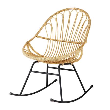 Fauteuil à bascule en rotin