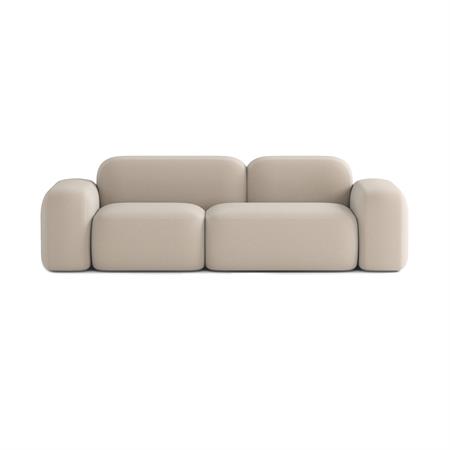 Canapé 3 Places en Tissu Beige