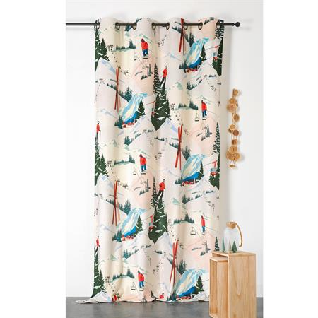 Rideau d'ameublement solaise polyester beige 145x260 cm