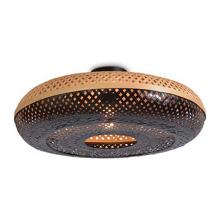 Plafonnier en bambou noir D60