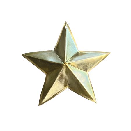Déco murale étoile laiton métal doré mat 10 cm