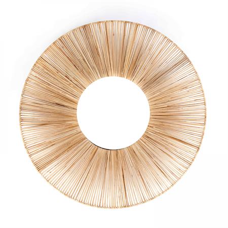 Miroir en rotin naturel 60 cm