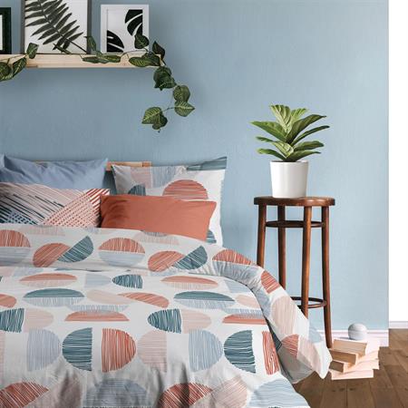 Parure De Lit en Coton Orange 240x220 cm cm