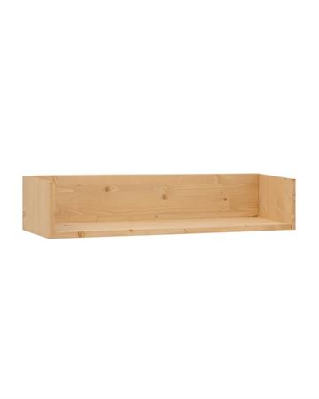 Étagère en bois massif ton marron de 120x16cm