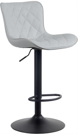 Tabouret de bar ajustable pivotant similicuir Gris