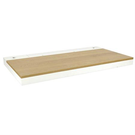 Bureau mural 120 cm bois et blanc