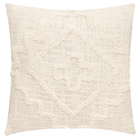 Coussin esprit berbère coton ivoire 40x40 cm